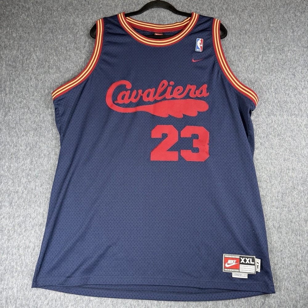 VINTAGE Cleveland Cavaliers Jersey Mens XXL Nike Blue Rewind Retro Lebron James